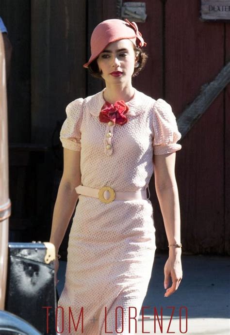 lily collins and matt bomer on the set of the last tycoon tom lorenzo
