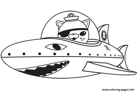 octonaut gup  requin coloring page printable