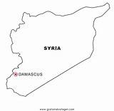 Syria Siria Mapa Syrien Bandera Cartine Landkarten Disegni Landkarte Ausmalen Geografie Malvorlage Nazioni Coloringpagebook Kategorien Colorare Dibujos Gratismalvorlagen sketch template