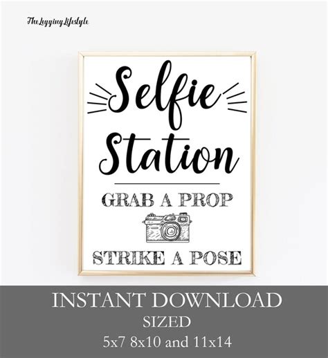 selfie station sign selfie station printable wedding sign etsy