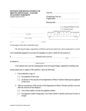 form  petititioning  court    driving privileges fill