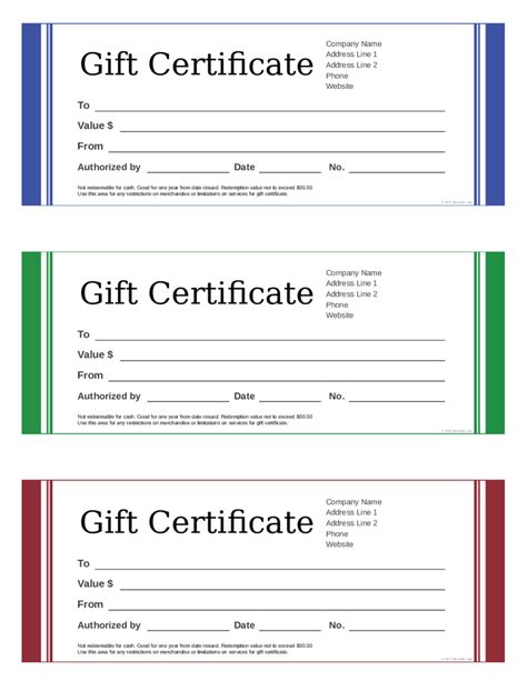 blank gift certificate template  printable printable templates