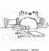 Clipart Homework Cursing Her Illustration Prepare Trying Woman Taxes Outline Clip Toonaday Royalty Cartoon Rf 2021 Leishman Ron Falling Tired sketch template