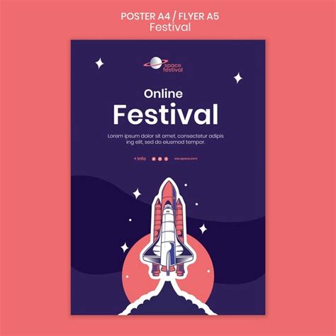 psd festival poster template
