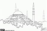 Byzantine Hagia Istanbul Coloriages Islamiques Monuments Islamique Enfant sketch template