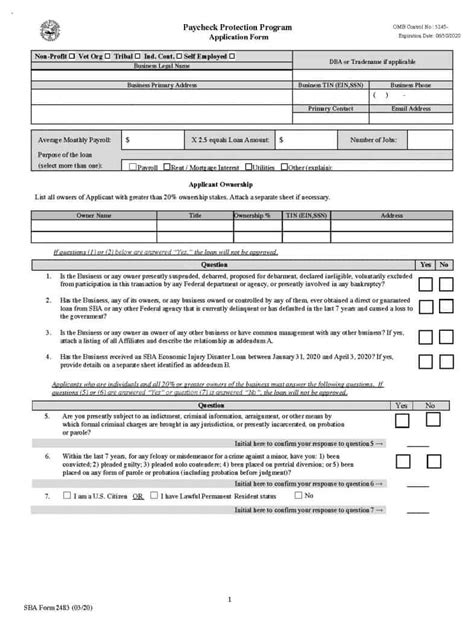 How To Fill Out And Submit Ppp Application Form Insider Paper