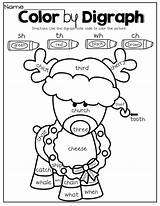 Phonics Christmas Worksheets Coloring Color Kindergarten Digraph Grade 1st Activities Words Fun Reading Pages Work Sight Word First Sheets Activity sketch template