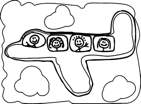 basic airplane coloring page wecoloringpagecom