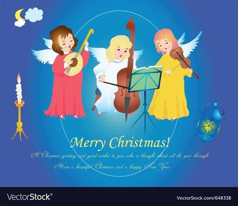 christmas angels singing  heaven royalty  vector image