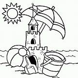 Sand Coloring Pages Getcolorings Castle sketch template
