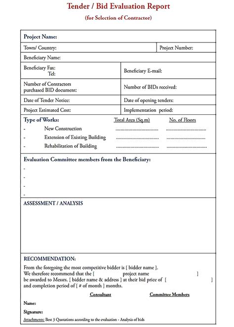 evaluation report template   report template evaluation