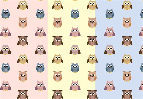 owl pattern vector  vector art  vecteezy