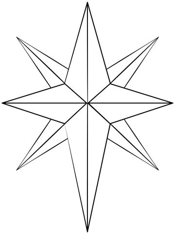 christmas star printable template  printable papercraft templates