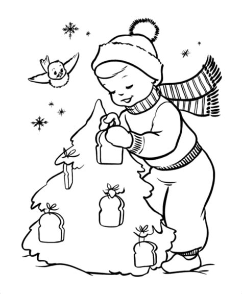 christmas coloring pages   vector eps jpeg format