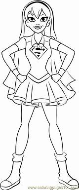 Coloring Supergirl Super Girls Dc Hero Pages Color Printable Kids Coloringpages101 Print Pdf Online sketch template