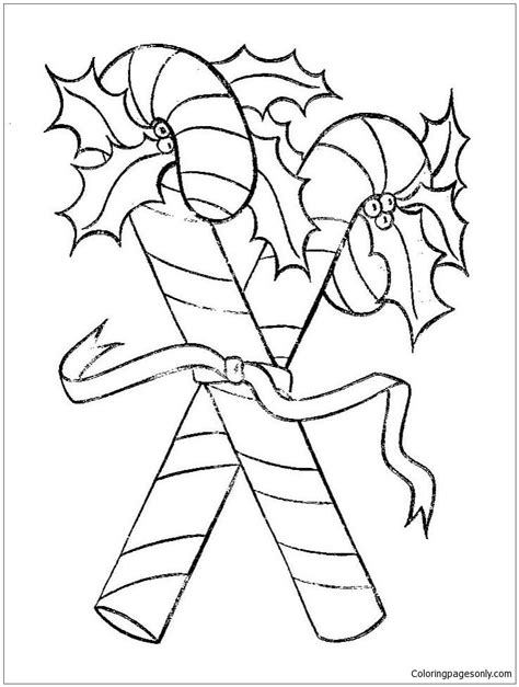 candy canes  christmas coloring page  printable coloring pages