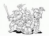 Ninja Turtles Mutant Teenage Coloring Pages Printable Books sketch template