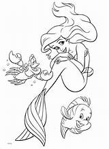 Ariel Coloring Pages Princess Mermaid Little Printable Baby Kids Disney Clipart Print Flounder Sheets Characters Colouring Color Drawing Visit Getcolorings sketch template