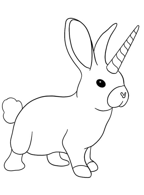 rabbit  horn coloring page  printable coloring pages  kids