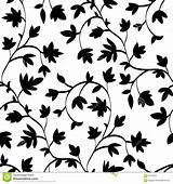 Bloemenpatroon Naadloos Zwarte Abstracte Textuur Bladeren sketch template