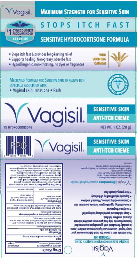 Vagisil Anti Itch Crème Maximum Strength Sensitive Skin