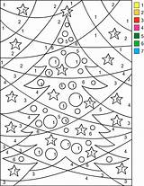 Coloring Christmas Number Color Pages Nicole Numbers Colour Colouring Tree Kids Code Print Adults Florian Created Worksheets sketch template