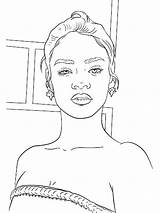 Rihanna sketch template