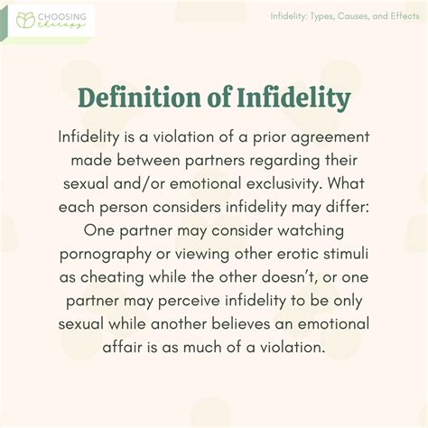infidelity types causes and effects