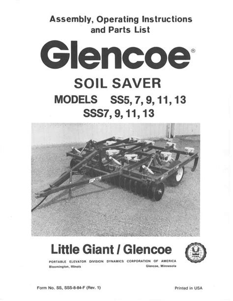 agco technical publications glencoe tillage chisel plows ploughs ss sss ss ss ss