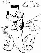 Pluto Coloring Pages Disney Printable Mickey Mouse Kids Smile Color Dog Print Big Drawing Baby Outline Characters Planet Getdrawings Getcoloringpages sketch template