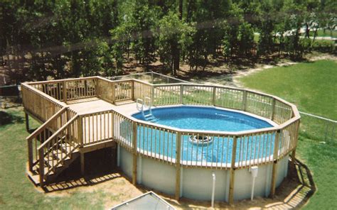 ground pool decks