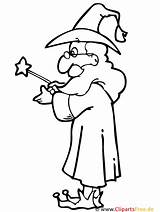 Wizard Zauberer Malvorlage Magician Maerchen Titel Malvorlagenkostenlos sketch template