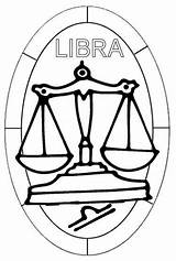 Libra Zodiac Coloring Signs Pages Symbols sketch template