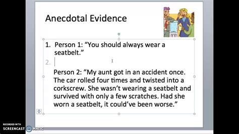 logical fallacy  anecdotal evidence youtube