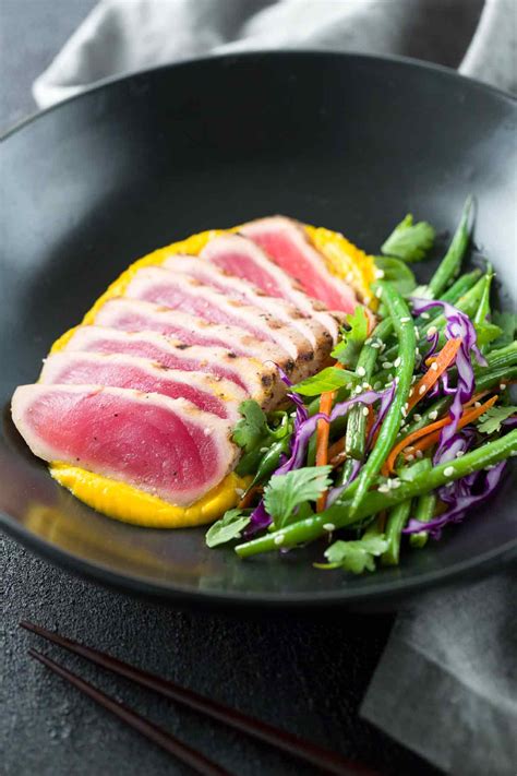 sesame seared tuna side dish