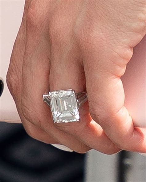 jennifer lopez displays huge diamond engagement ring