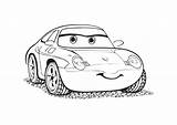 Coloring Cars Sally Contest Coast Pages Disney Car Larger sketch template