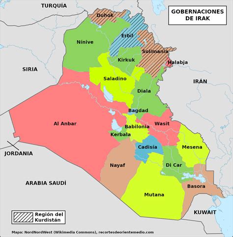 mapas de irak recortes de oriente medio