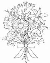 Realistic Coloring Pages Adults Printable Flower Getcolorings Col sketch template