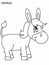 Donkey Coloring Pages Chibi Mexican Color sketch template