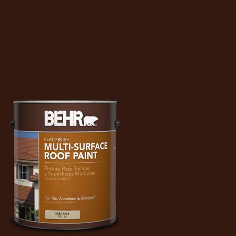 behr  gal rp  bark brown flat multi surface roof paint