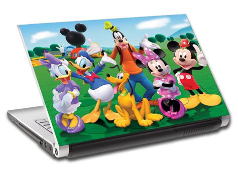 mickey mouse friends personalized laptop skin vinyl decal  decalzco