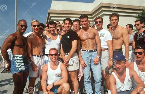 Group Of Gay Men In West Hollywood Editorial Photo Image Of