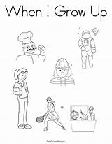 Coloring Grow When Occupations Pages Growing People Noodle Book Print Twisty Clipart Popular sketch template