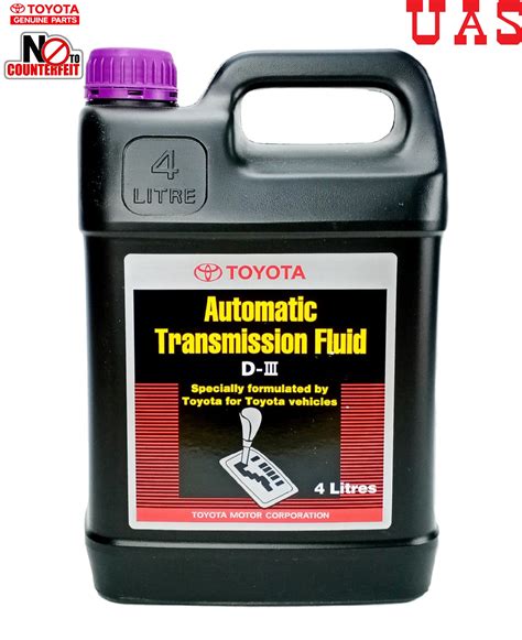 toyota automatic transmission fluid atf d iii d3 4 litre 088864ldx3