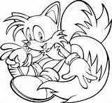 Sonic Coloring Games Pages Tails Drawing Kb Hedgehog sketch template