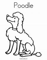 Poodle Coloring Drawing Pages Outline Poodles Clipart Dog Logging Cute Standard Cartoon Print Line Template Skirt Speed High Noodle French sketch template