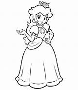 Peach Coloring Mario Pages Princess Drawing Games Sketch Template Simple sketch template