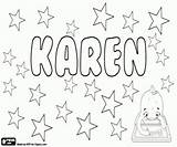 Coloring Karen Name Pages Names Girl Printable Various Variant Ketty Kate sketch template