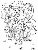 Coloring Strawberry Shortcake Pages Girls Print sketch template